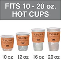 ECO PRODUCTS Recycled Coffee Cup Sleeves, Case Of 1300, Fits 10-20oz Hot Cups, Compostable, 100% Recycled Content With Up To 85% Post-Consumer Waste