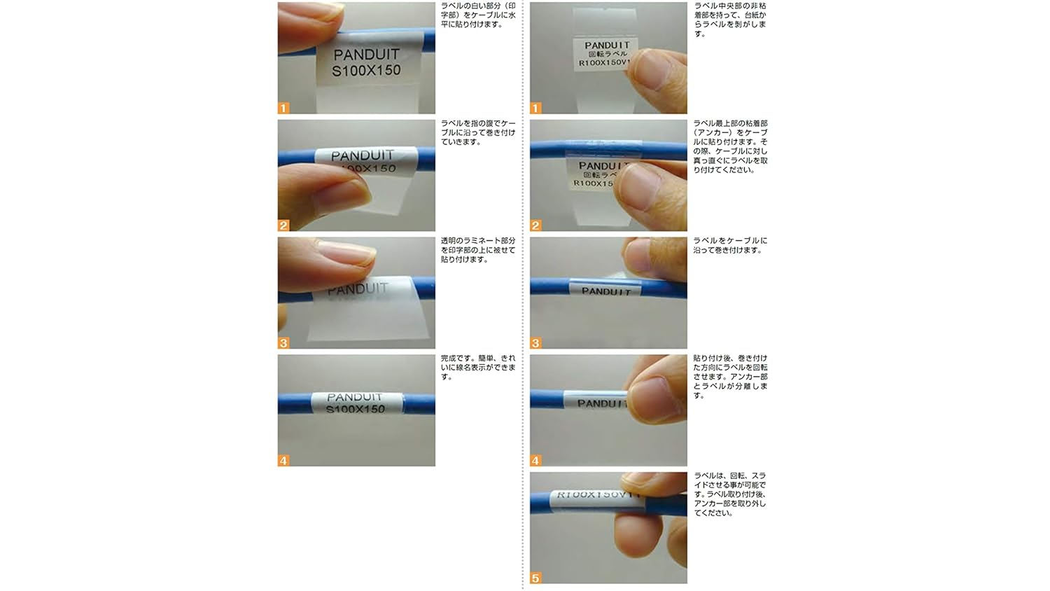 PANDUIT Turn-Tell P1 Label Cassette Self-Laminated Vinyl Wire/Cable Labels