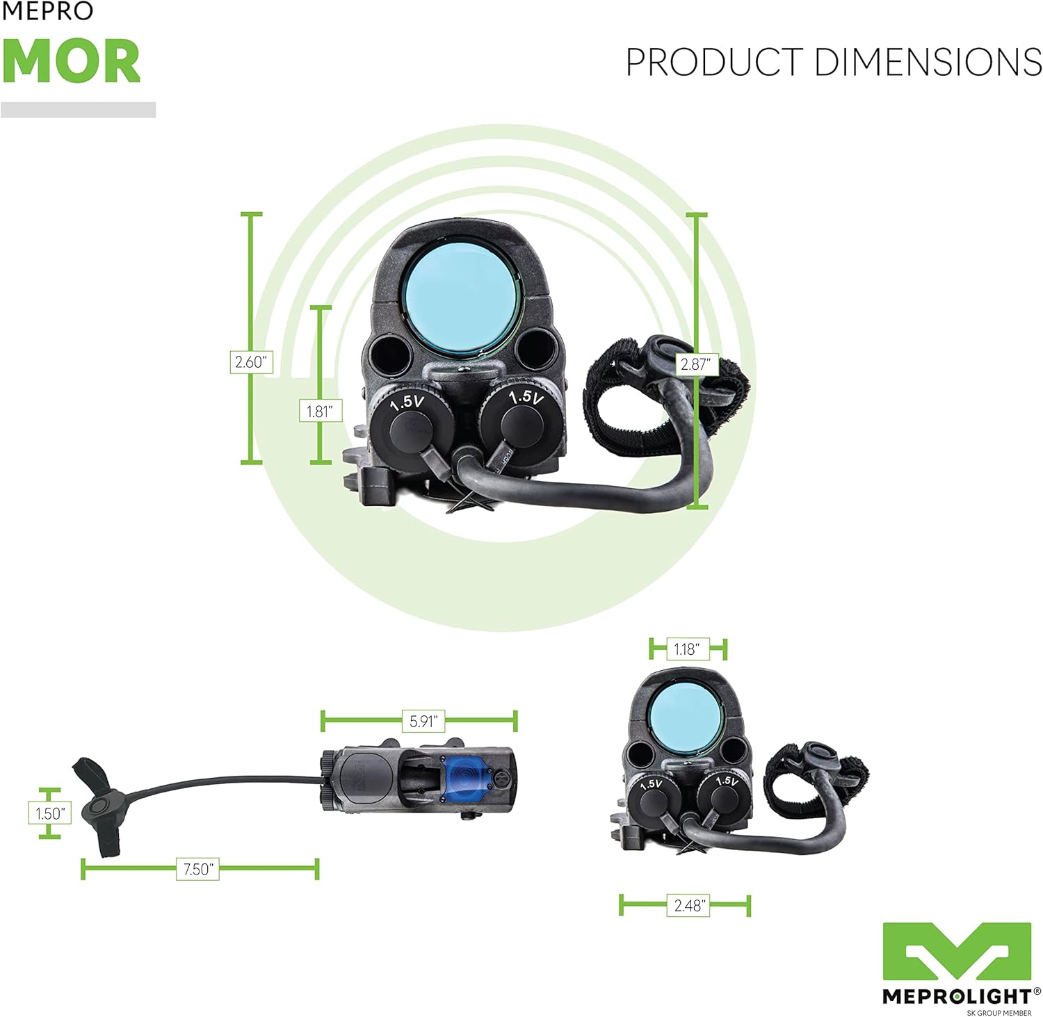 MEPROLIGHT MEPRO MOR Multi-Purpose Reflex Electro Optic Mil-Spec Red Dot Sight
