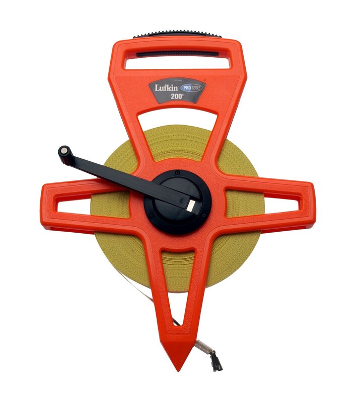 Crescent Lufkin 1/2" x 200' Pro Series Ny-Clad Steel Tape Measure - PS1808N 61 m