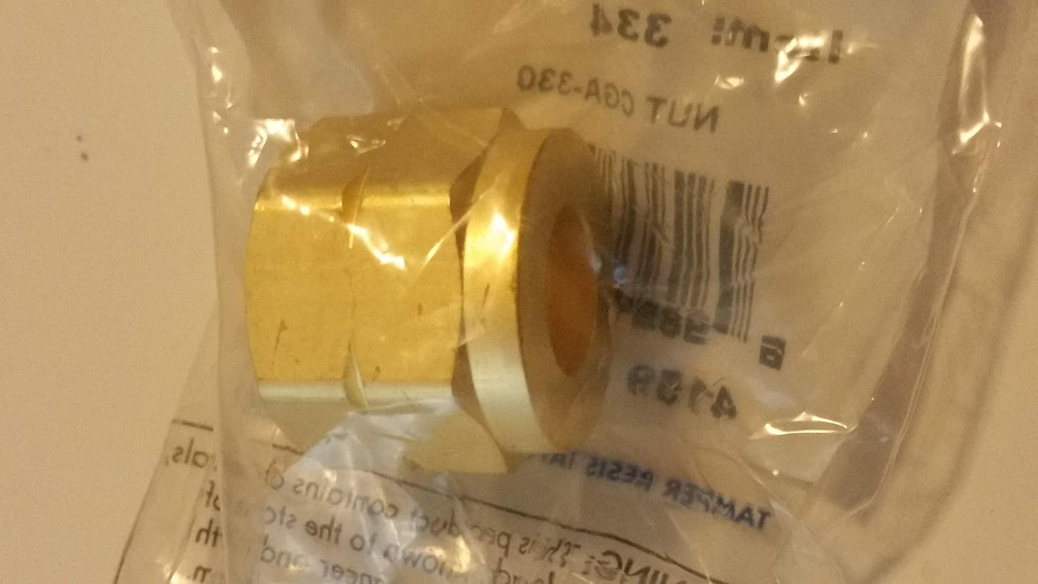 Western Enterprises#SS-334, PKGD: CGA 330 Hex Nut/SS