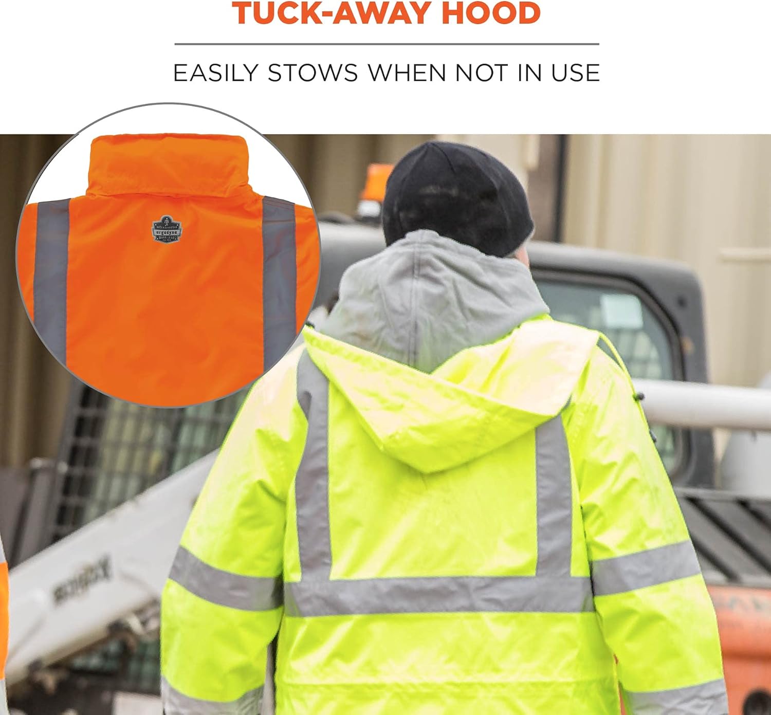 Ergodyne GloWear 8366 Lightweight Type R Class 3 High-Visibility Rain Jacket