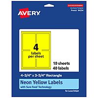 AVERY Printable Rectangle Labels, Sure Feed Technology