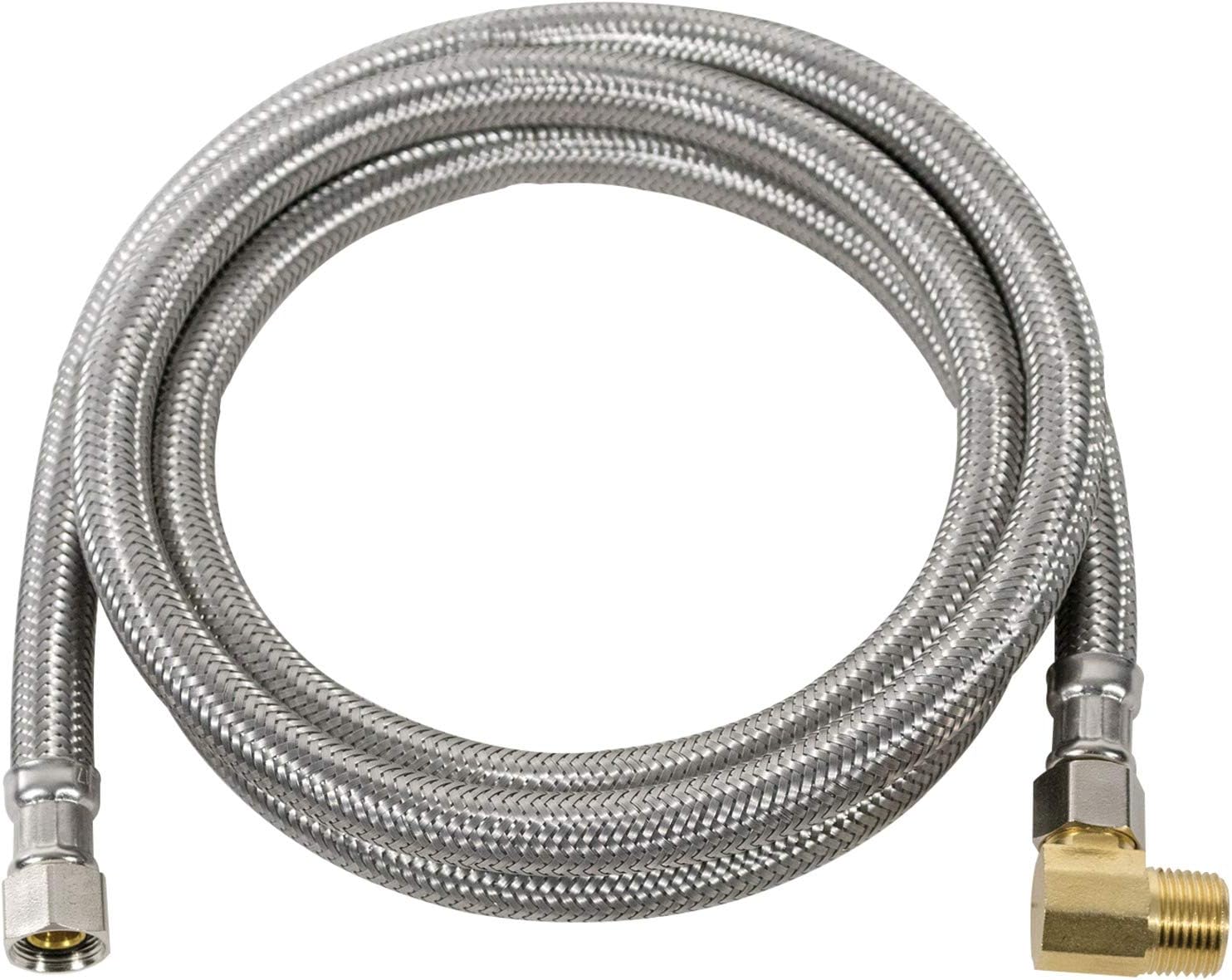 Certified Appliance Accessories Dishwasher Hose with 90 Degree MIP Elbow, Water Supply Line, 5 Feet