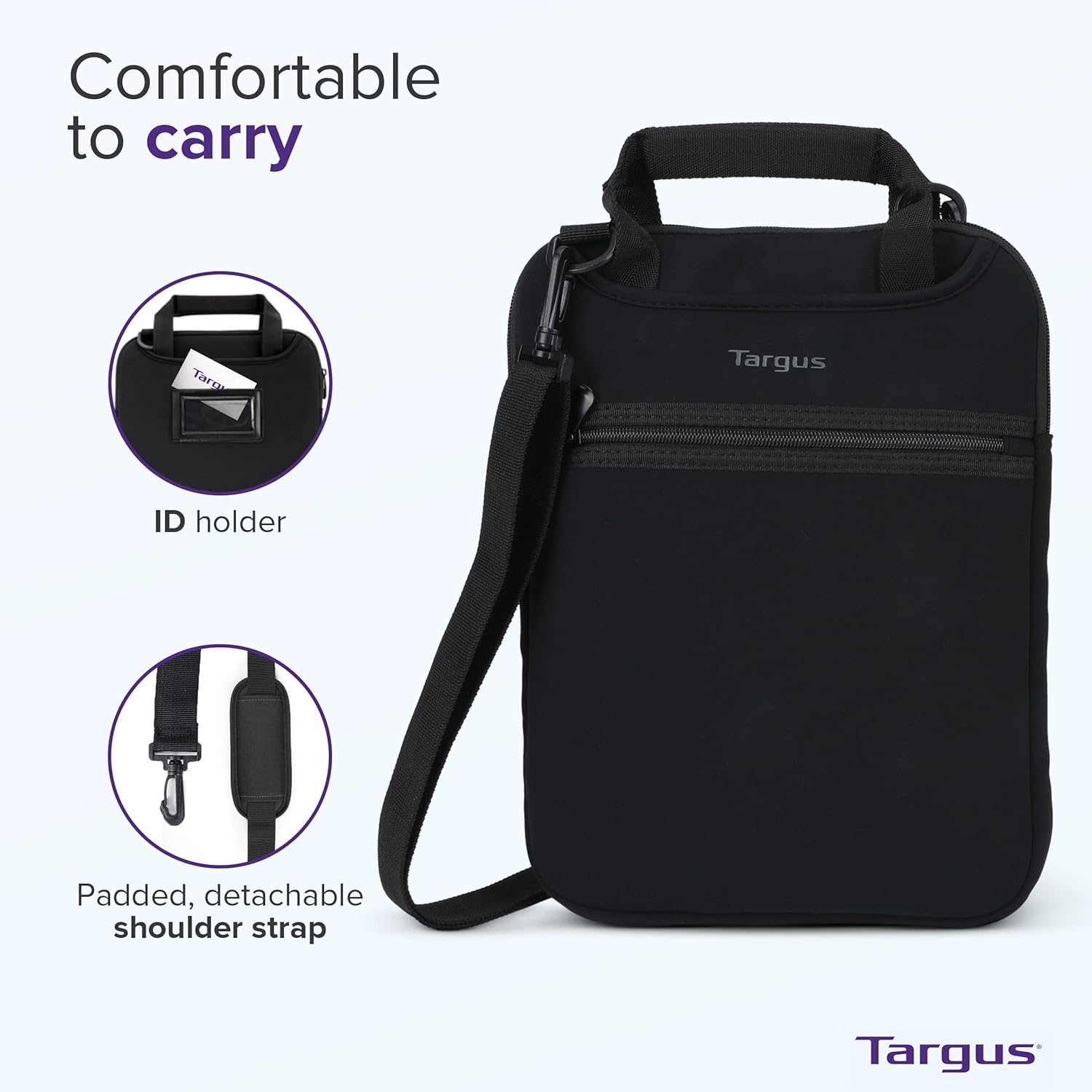 Targus 12” Vertical Slipcase with Hideaway Handles - TSS912 Slipcase 12 inch