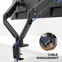 Fellowes Platinum Series Monitor Arm for 40-Inch Monitors, Full Motion, VESA Mount, USB Ports, Ergonomic