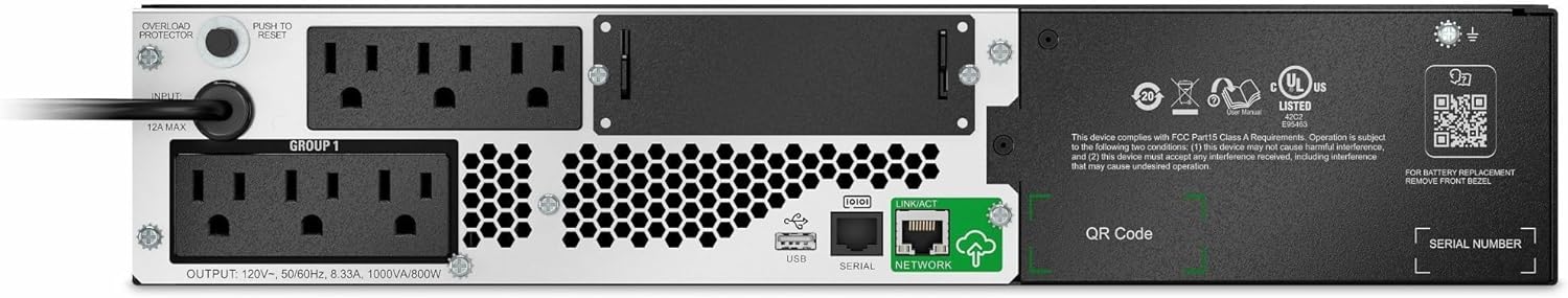 APC Smart-UPS Lithium-Ion UPS with SmartConnect, Pure Sine Wave, Short-Depth 120V