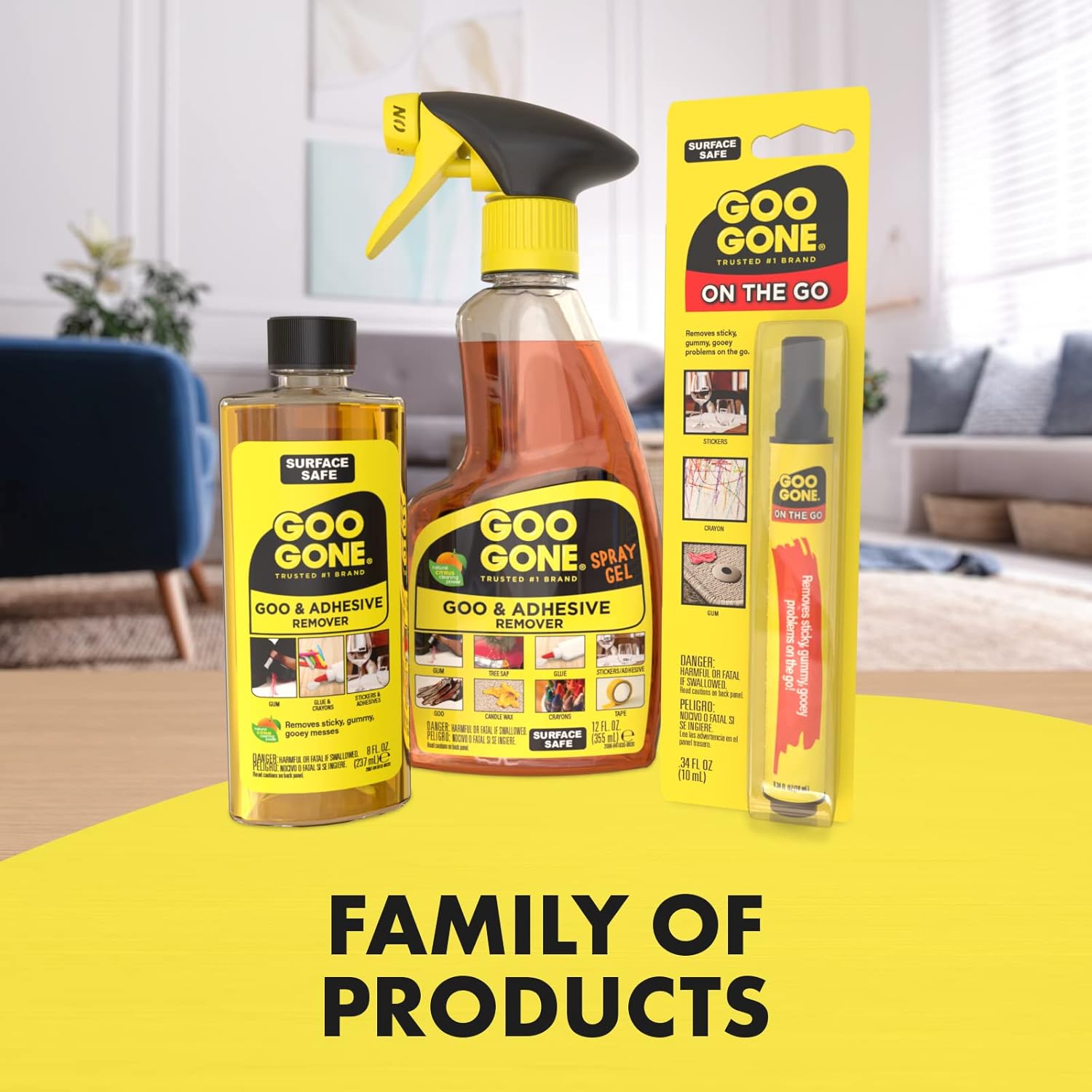 Goo Gone Clean Up Wipes Adhesive Remover - 24 Count - Removes Adhesive Residue Labels Stickers Crayon Tree Sap Gum Masking