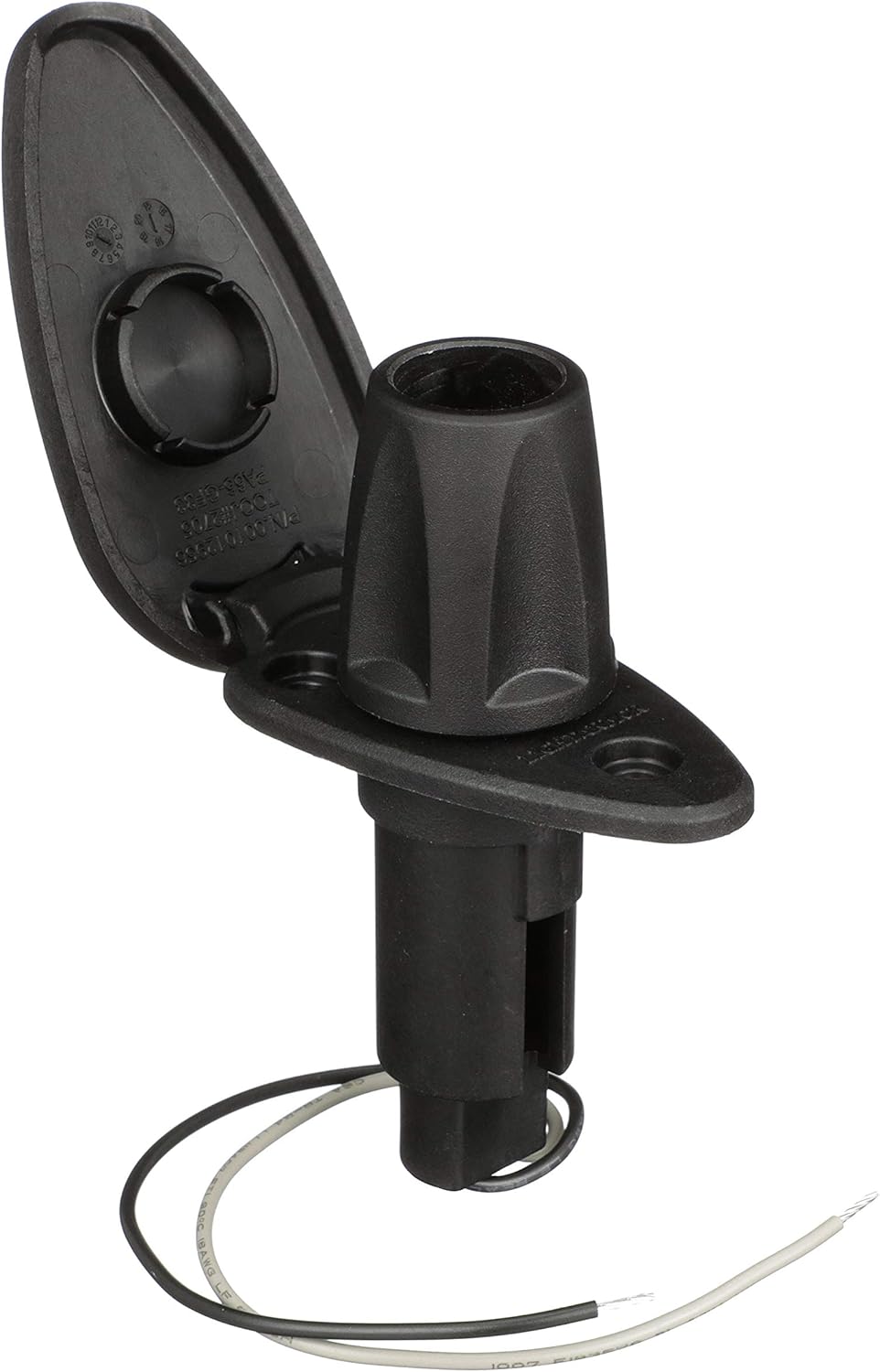 Attwood 910T2PB-7 LightArmor™ 910R Series Teardrop Plug-in Light Base — for All-Around Pole Light, 2-Pin