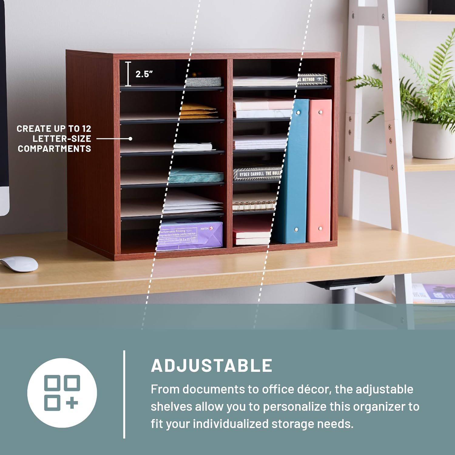 SAFCO Wood Adjustable Literature Organizer