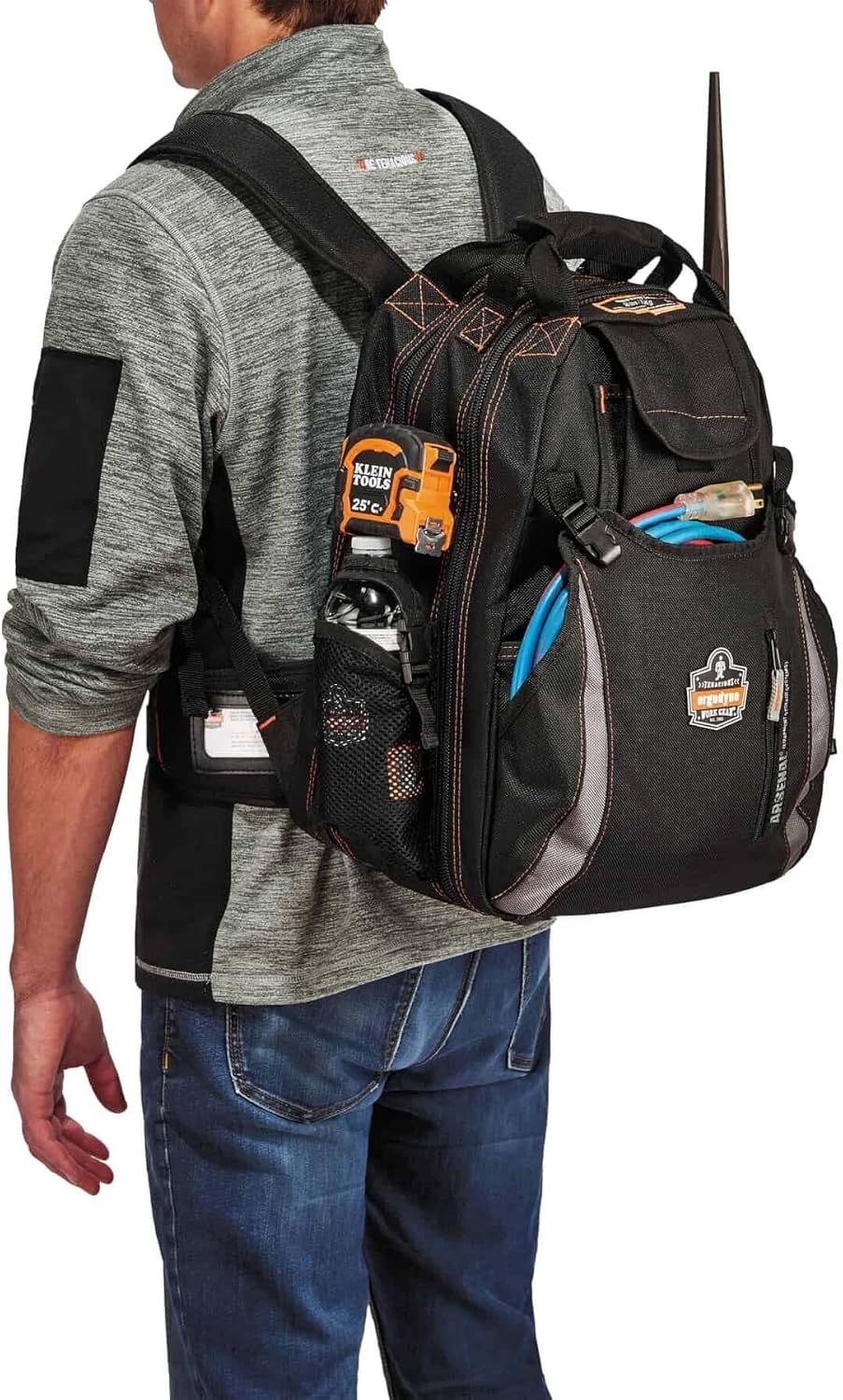 Ergodyne Arsenal 5843 Dual-Compartment Tool Backpack, Black