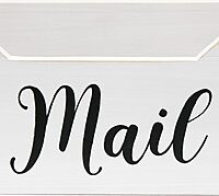 Elegant Designs Rustic Farmhouse Wooden Tabletop Mail Organizer Box