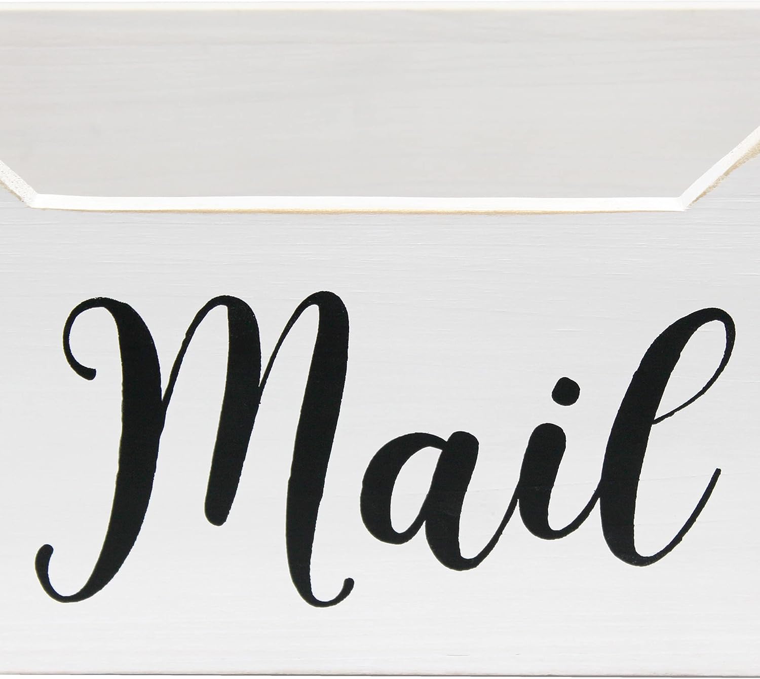 Elegant Designs Rustic Farmhouse Wooden Tabletop Mail Organizer Box