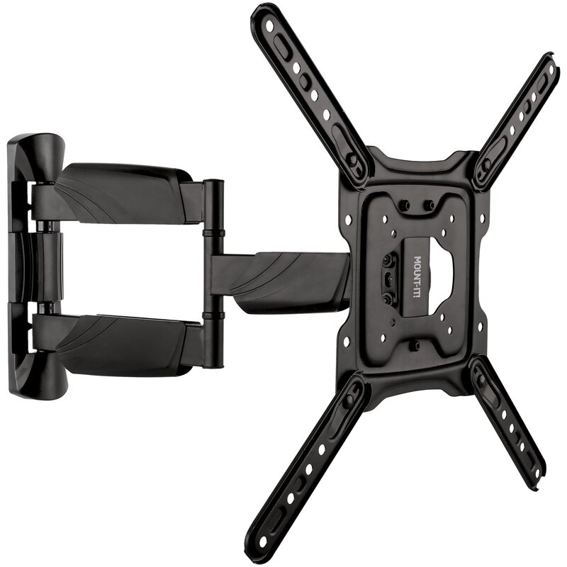 Mount-It! UL Certified Full Motion TV Wall Mount for Most 32-55 Inch Flat Screen TVs, Articulating TV Bracket Max VESA 400x400, Holds up to 308 lbs, Swivel and Tilt Bracket for 32, 42, 55 inch