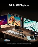 Belkin 15-in-1 Universal Triple Display DisplayLink Docking Station Hub w/ 3 HDMI Ports, 2 DisplayPorts for Triple 4K Display w/ 85W PD, Gigabit Ethernet, 3.5mm Mic/Speaker, 1 USB-C, & 5 USB-A Ports