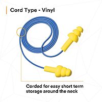 3M E-A-R UltraFit 40053 340-4014 E-A-R UltraFit Corded Earplugs, in Econopack Dispenser Box, 12" Height, 9.25" Length