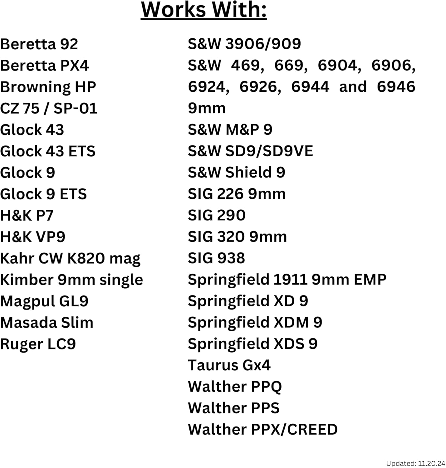 ETS Speed Loader for Glock Magazines 9mm 40 SW and More CAM Gen II Black