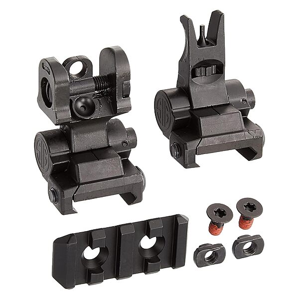 Sig Sauer Hunting Firearm Tread Front and Rear Sight Set, Adjustable Flip-Up Sights for Tread Pick Rail, Dual Aperture, Windage and Elevation Adjustable (KIT-TRD-Sights)