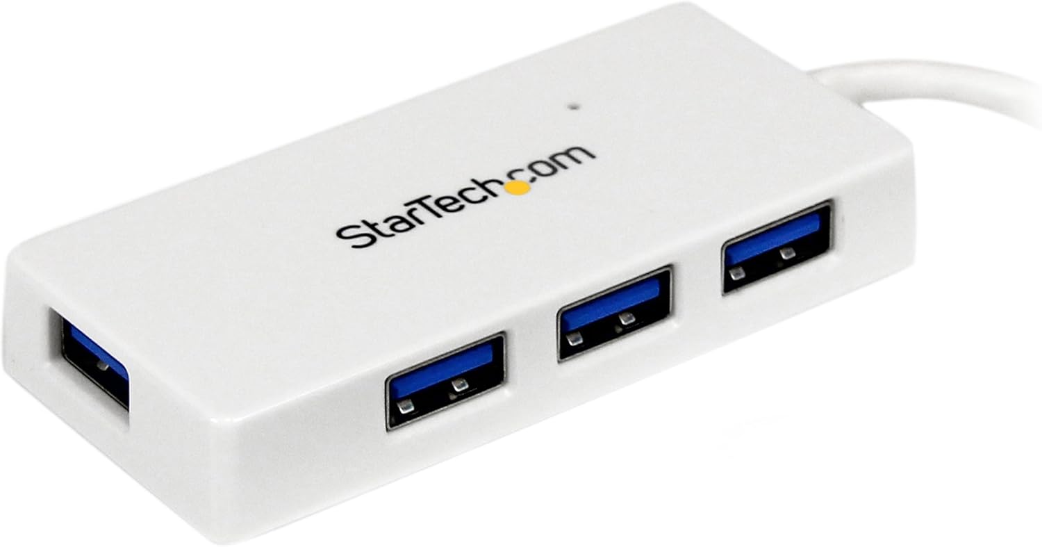 StarTech.com 4-Port USB 3.0 SuperSpeed Hub with Built-in Cable