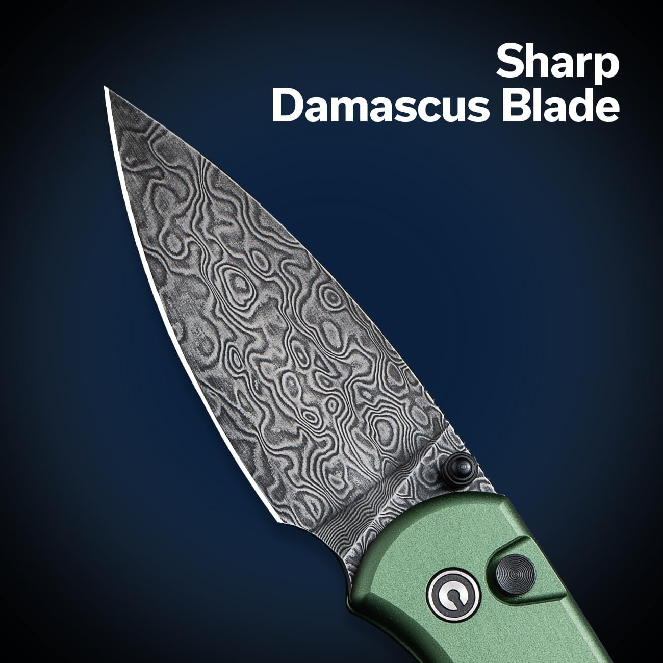 CIVIVI Qubit Pocket Folding Knife, Button Lock & Thumb Stud, 2.98" Blade, Aluminum Handle