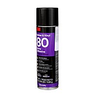 3M 80 Yellow Rubber and Vinyl Spray Adhesive, 24 Fluid + M69 Ounce Aerosol, Net weight 19 Ounce