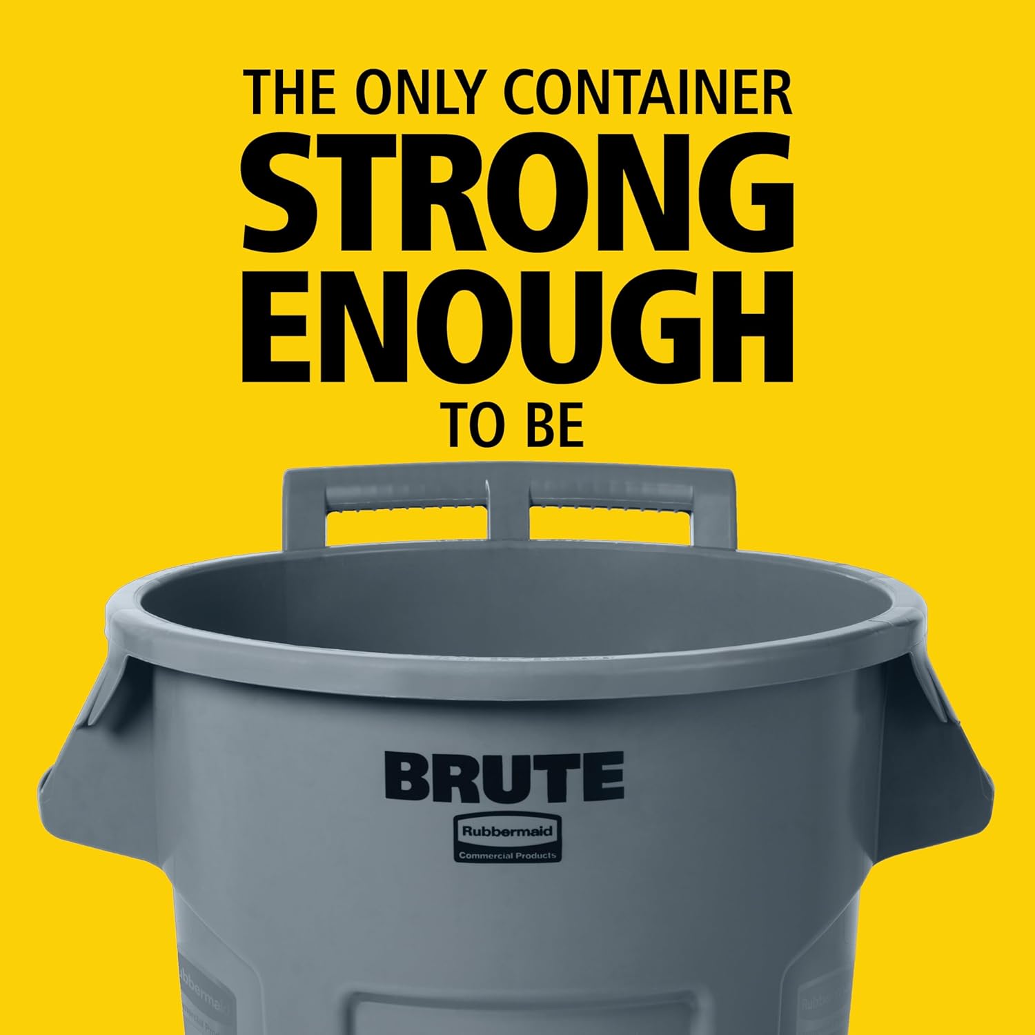 Rubbermaid Commercial Products Vented Wheeled BRUTE Trash Container, 44 Gal Gray