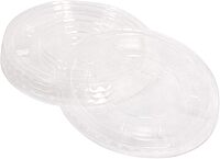Planet+ 100% Compostable PLA Lids for 9/12/16/20/24-Ounce Clear Cold Cups, Flat Style, 1000-Count Case