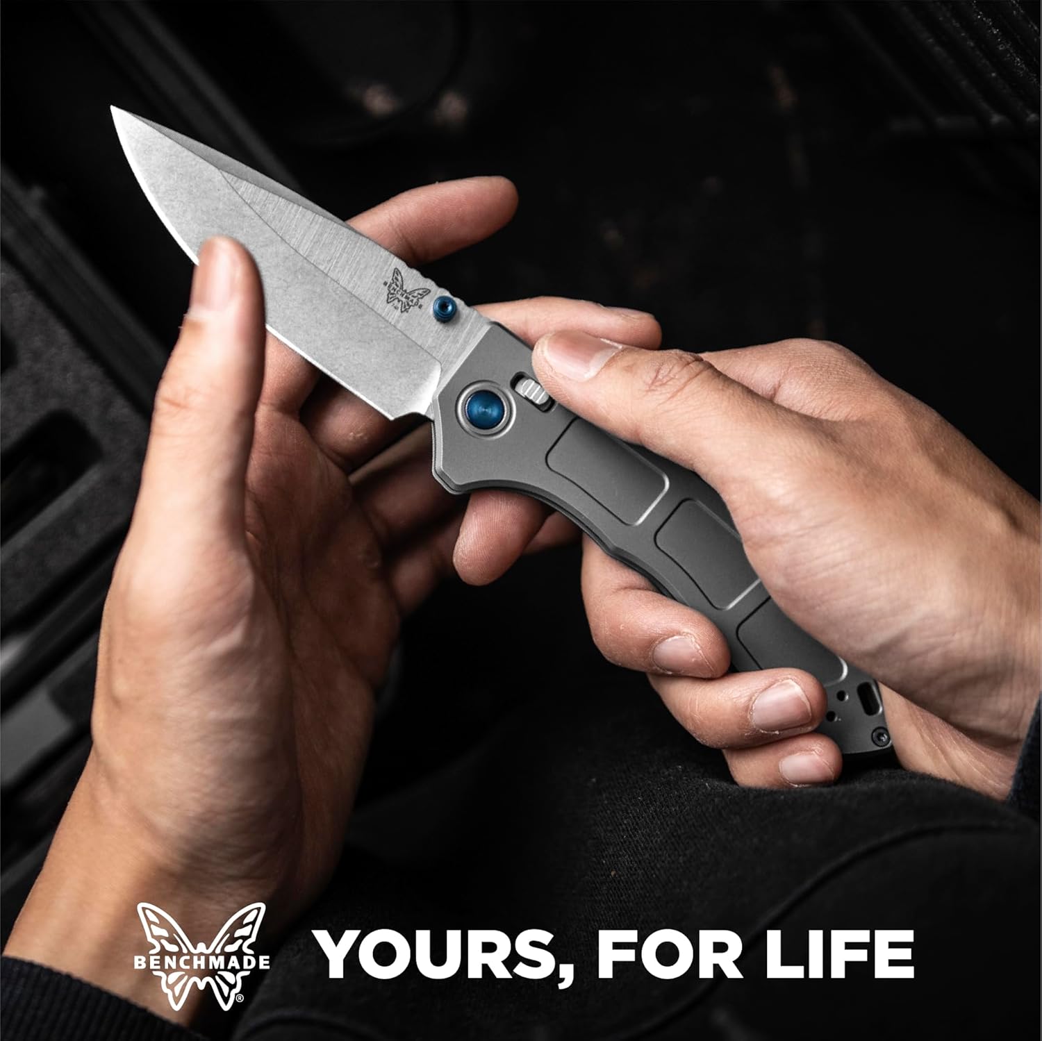 Benchmade - Narrows 748 EDC Knife with Black DLC Titanium Handle (748BK-01)