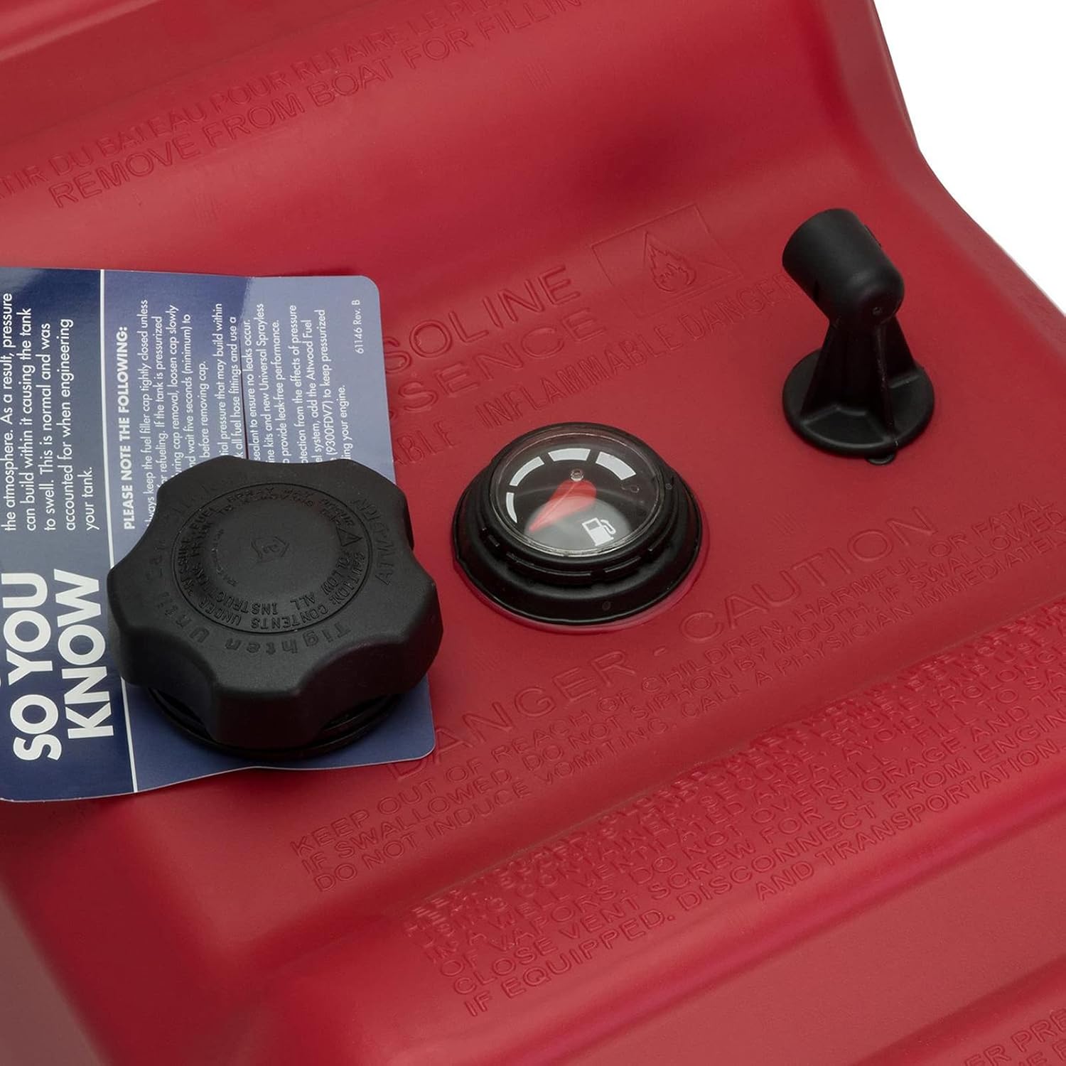 Attwood 8812LPG2 EPA Certified 12 Gallon Portable Fuel Tank with Gauge