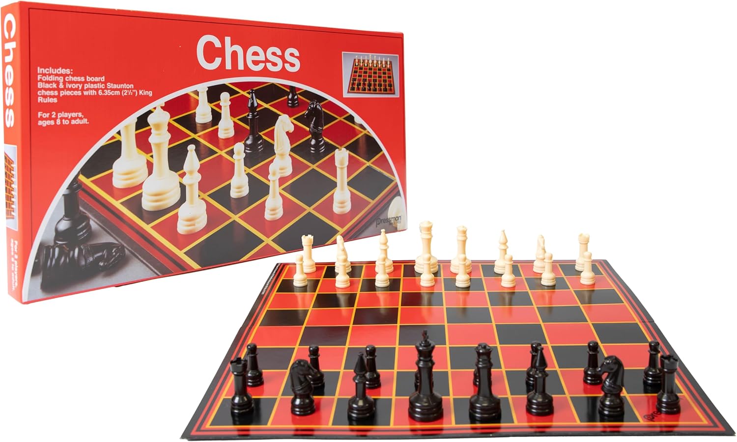 Pressman Chess - with Folding Board and Full Size Chess Pieces