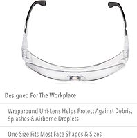 Honeywell Uvex Ultra-Spec 2000 Visitor Specs Safety Glasses with Clear Ultra-Dura Anti-Scratch Lens (S0300)