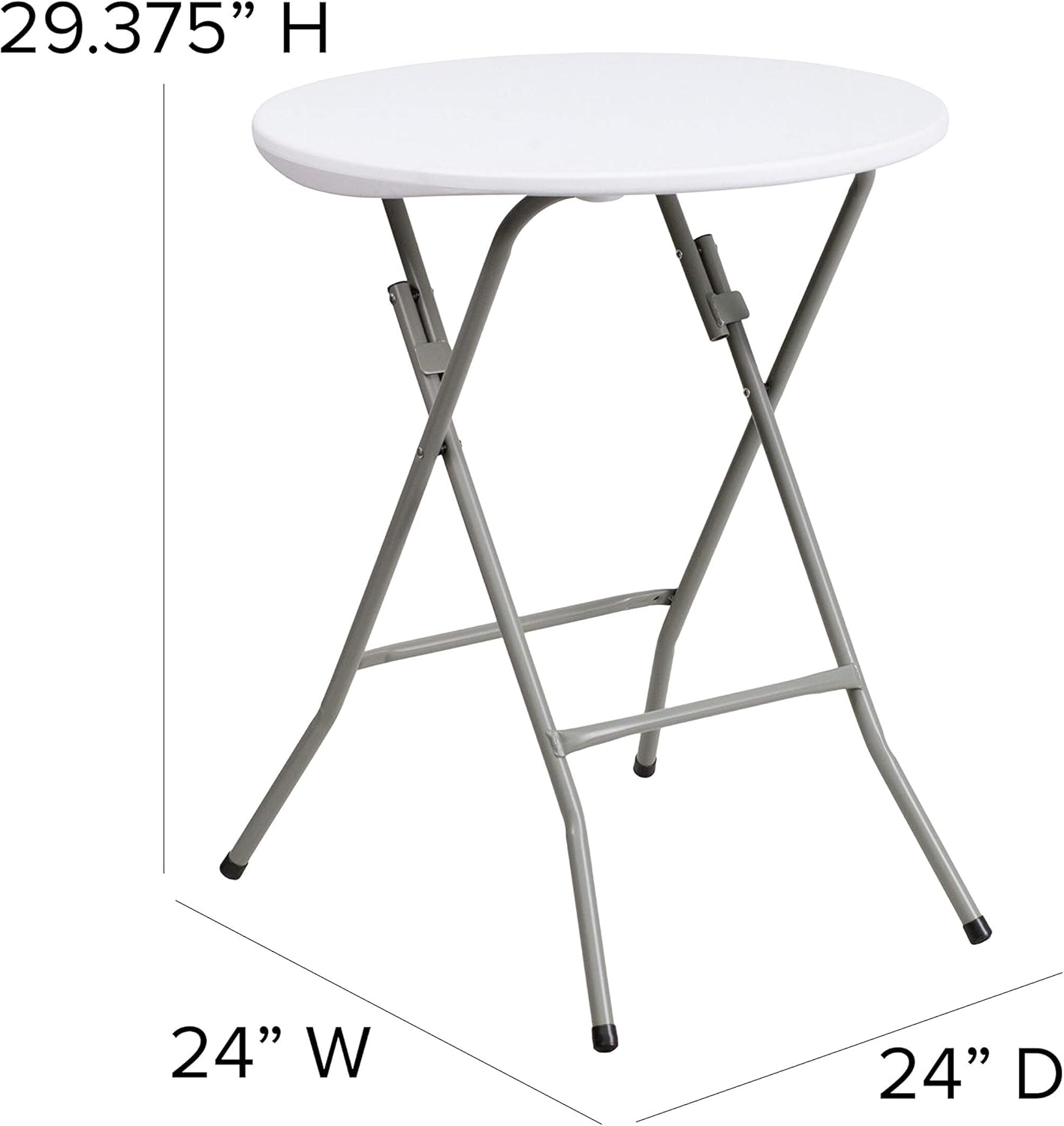 Flash Furniture Elon Round Plastic Folding Event Table