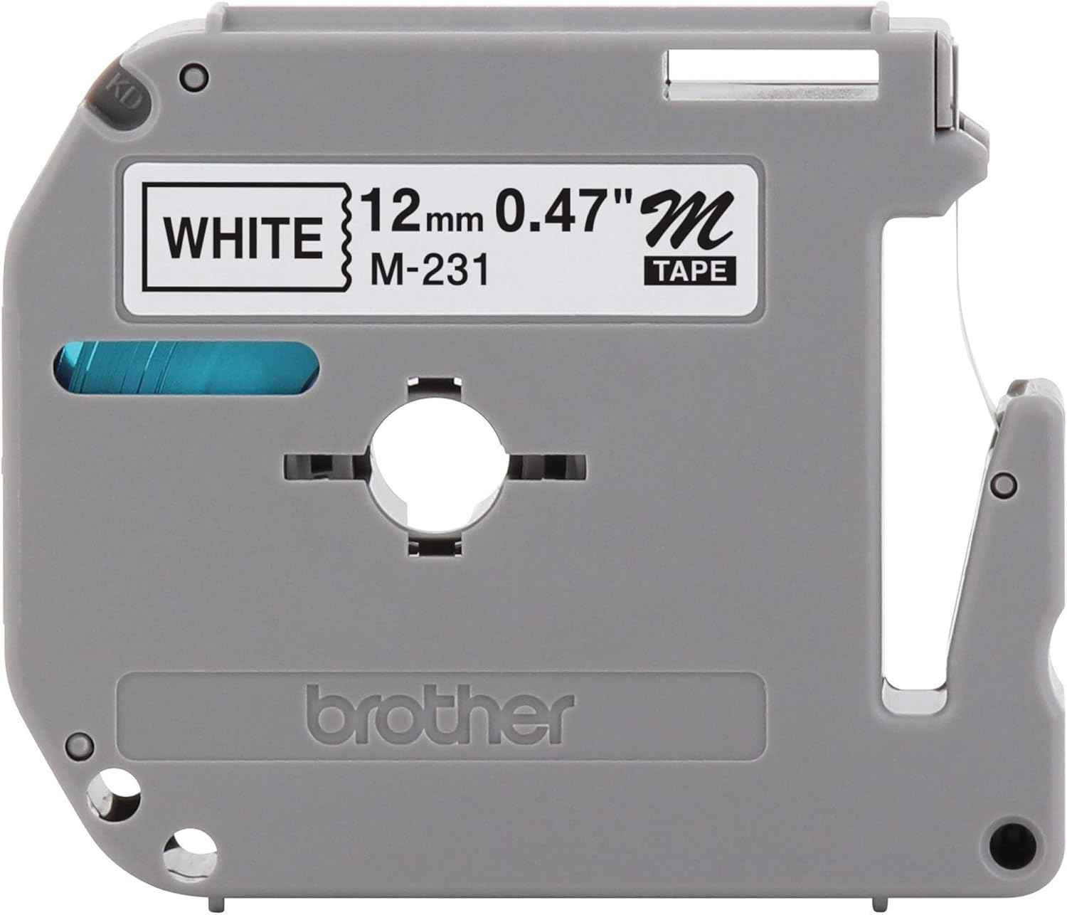 Brother M231 1/2in Labeling Tape White 0.47" x 26.2' Tape