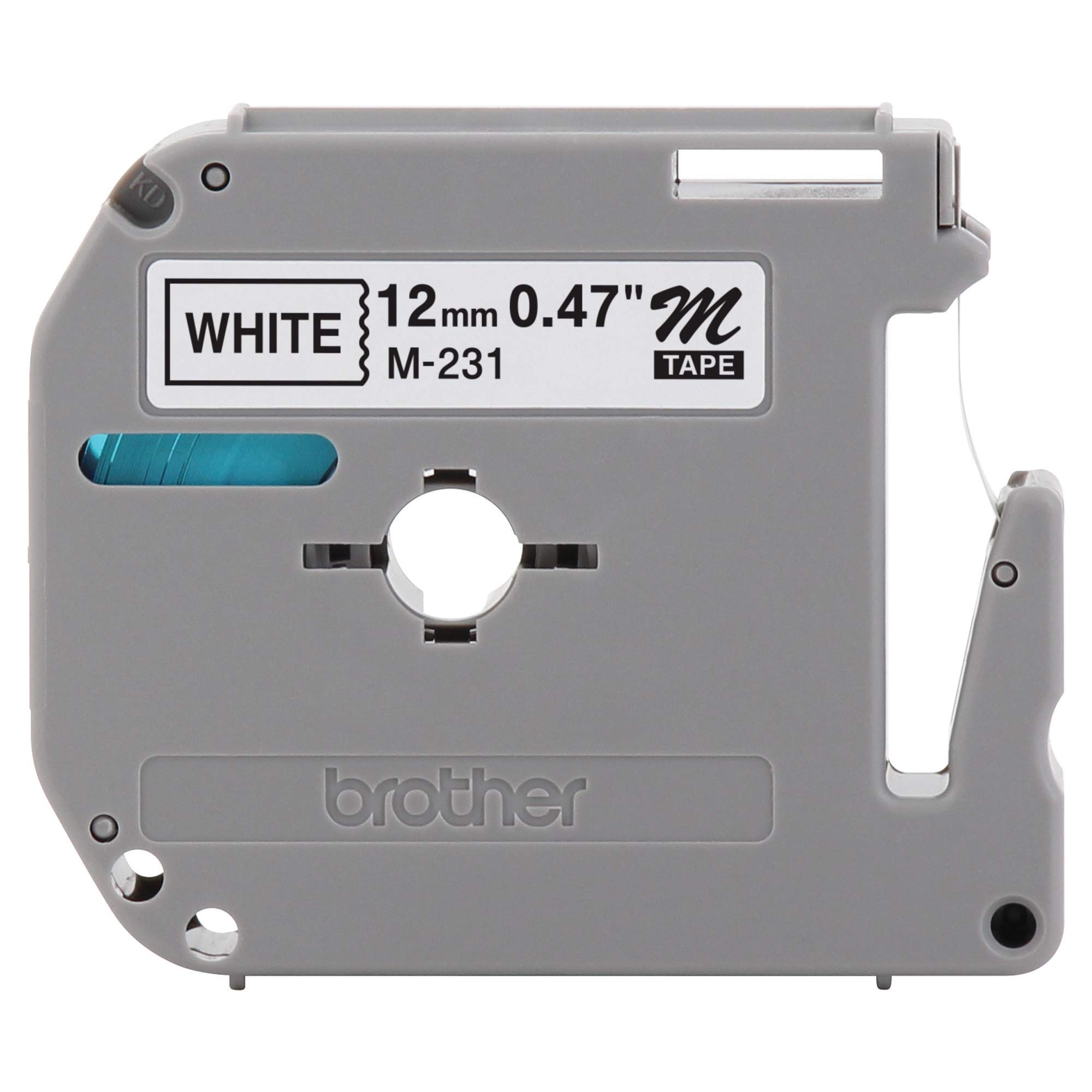Brother M231 1/2in Labeling Tape White 0.47" x 26.2' Tape