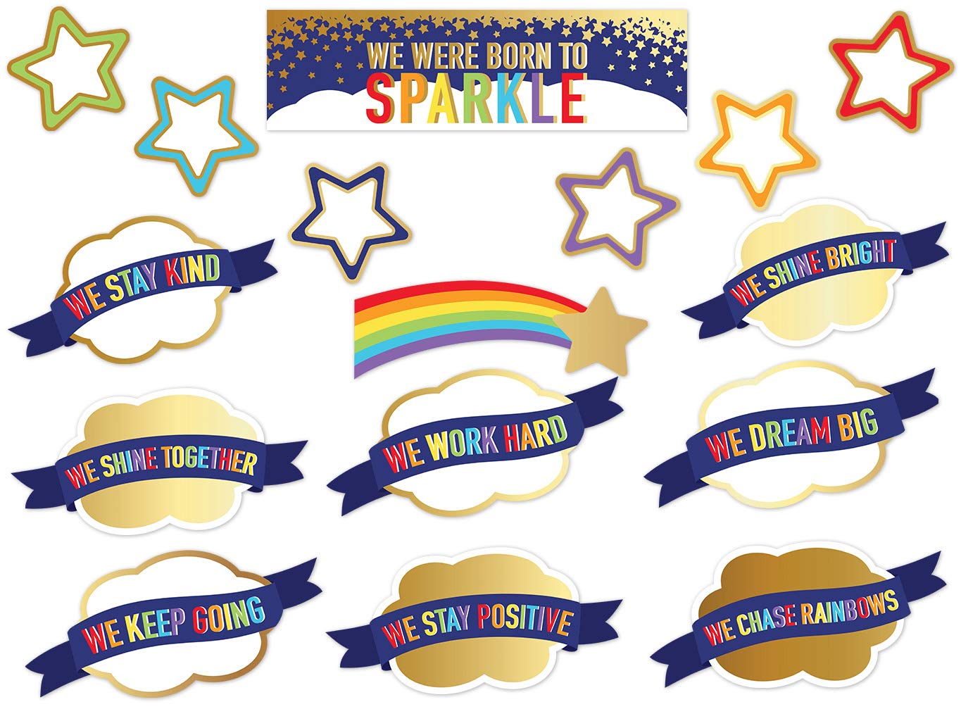 Carson Dellosa Sparkle and Shine We were Born to Sparkle Mini Bulletin Board Set