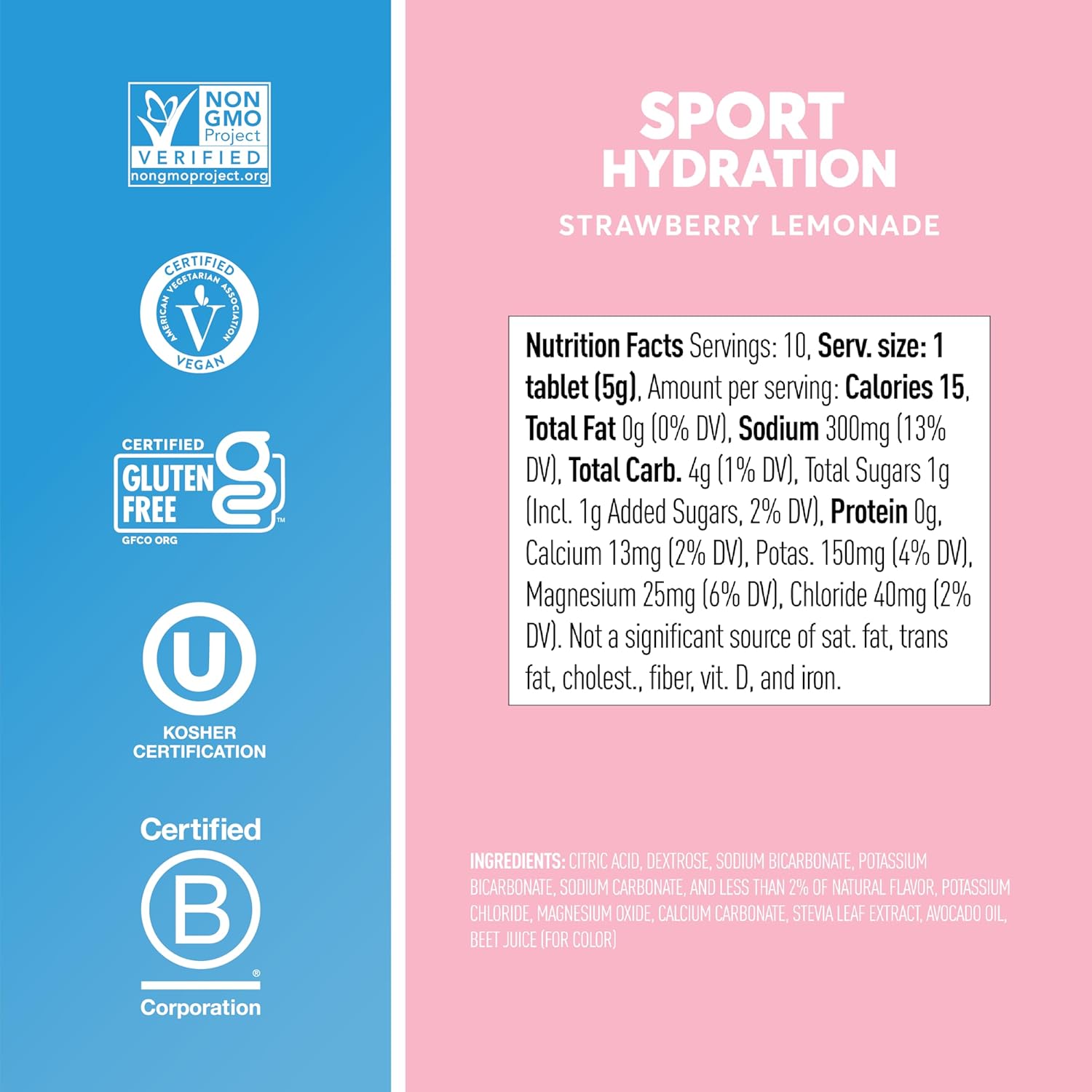 NUUN Sport Electrolyte Tablets with Magnesium, Calcium, Potassium, Chloride & Sodium, Gluten Free & Vegan