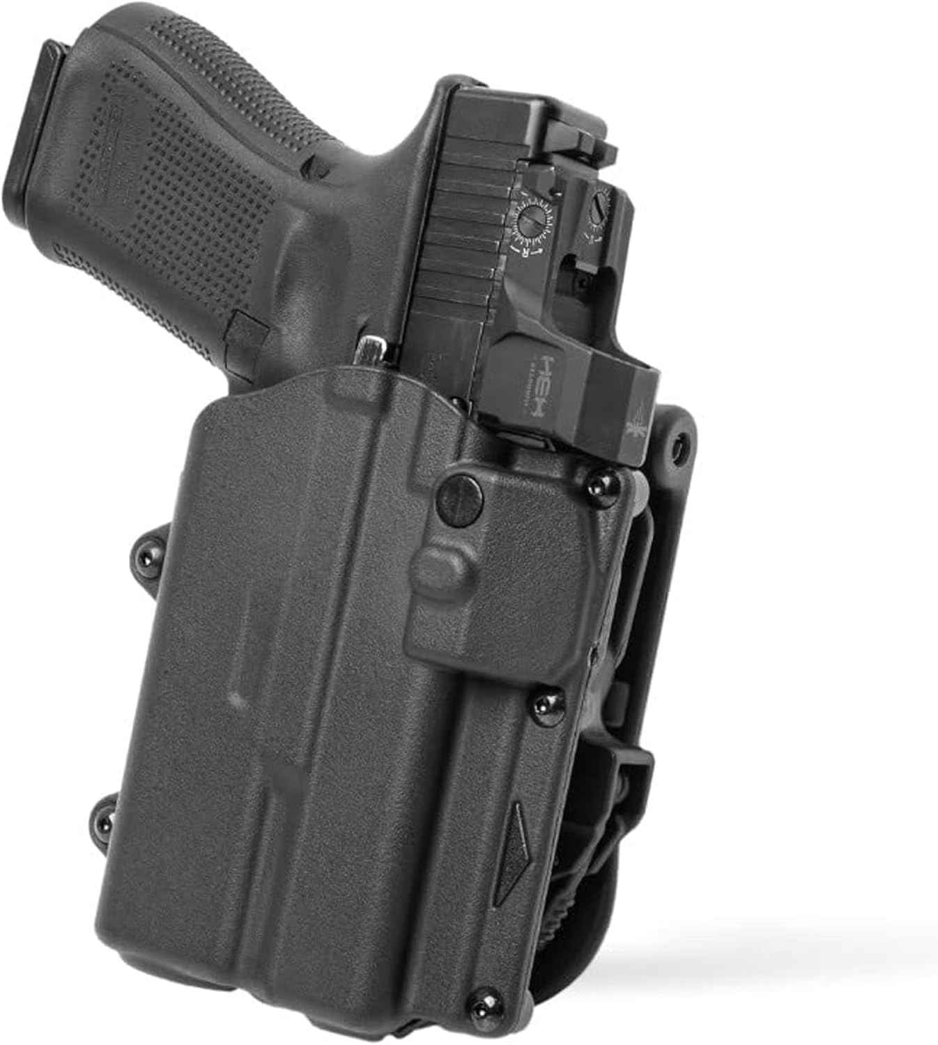 ALIEN GEAR Rapid Force Level 2 OWB Holster - Locking Belt Slide - Right Hand - Matte Black - Light & Optic Compatible
