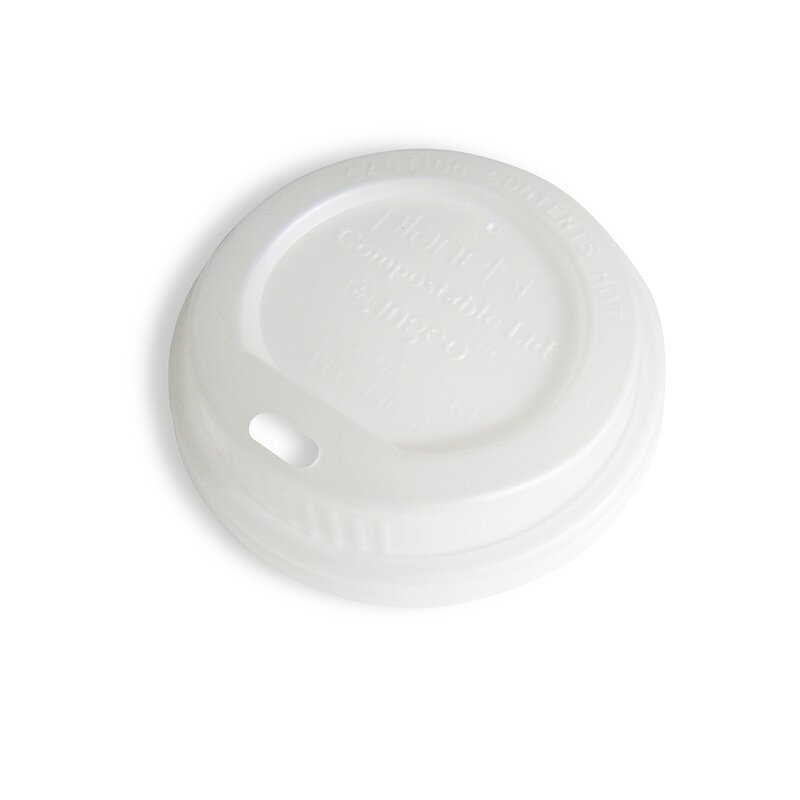 StalkMarket Planet+ 100% Compostable PLA Hot Cup Lid, Fits 8oz, 1000-Count Case