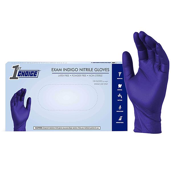 Ammex Professional Nitrile Exam Gloves, Powder-Free