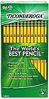 Ticonderoga Woodcase Pencils, #2 (HB), Yellow — 96-Count