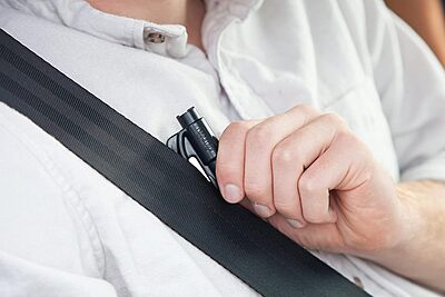 RESQME The Original Compact Keychain Car Escape Tool, 2-in-1 Seatbelt Cutter and Window Breaker, Made in USA