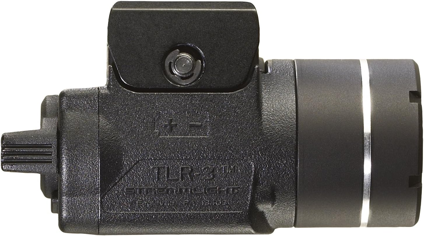 Streamlight 69220 TLR-3 170-Lumen Lightweight, Compact Weapon Mounted Tactical Light with Rail Locating Keys, Black