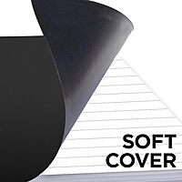 Cambridge Notebook, Business Notebook, 6-5/8" x 9-1/2", 80 Sheets, Legal Ruled, Flexible Cover, Wirebound, Gray (06672)