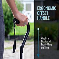 DMI Adjustable Designer Cane with Offset Handle