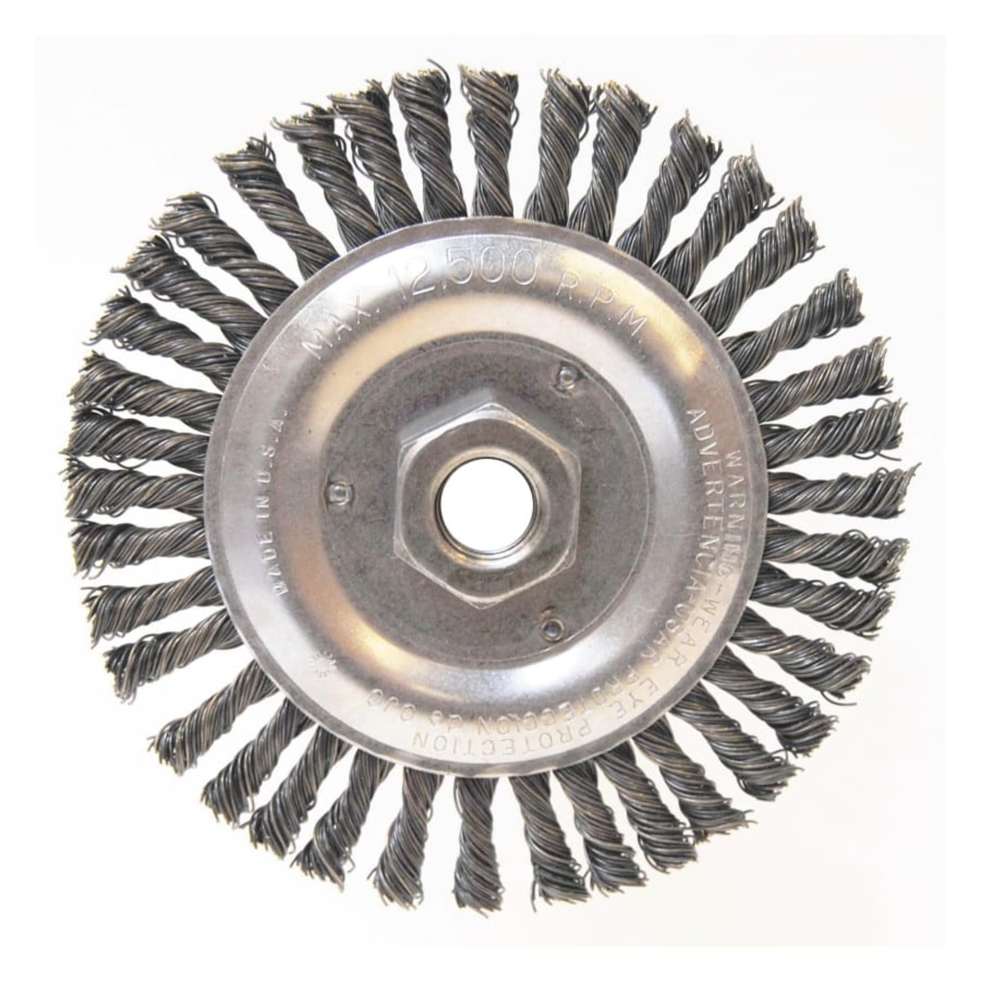 Anchor Brand® Stringer Bead Wheel Brushes, 5 in D x 3/16 in W, 0.02 in Steel Wire (102-BW-855) Each