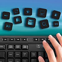 Adesso WKB-1320CB EasyTouch Antimicrobial Wireless Keyboard & Mouse Combo, Black