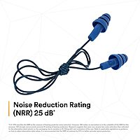 3M E-A-R UltraFit Earplugs 340-4007, Metal Detectable, Corded, Poly Bag, 400 Pair/Case