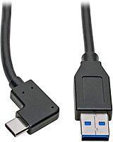TRIPP LITE USB C to USB-A Cable Right Angle 3.1 5 Gbps Type C, 3' (U428-003-CRA)