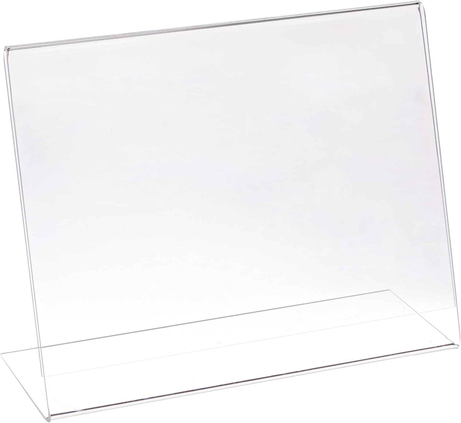 Azar Displays Acrylic L-Shaped Sign Holders, Clear - Pack of 10