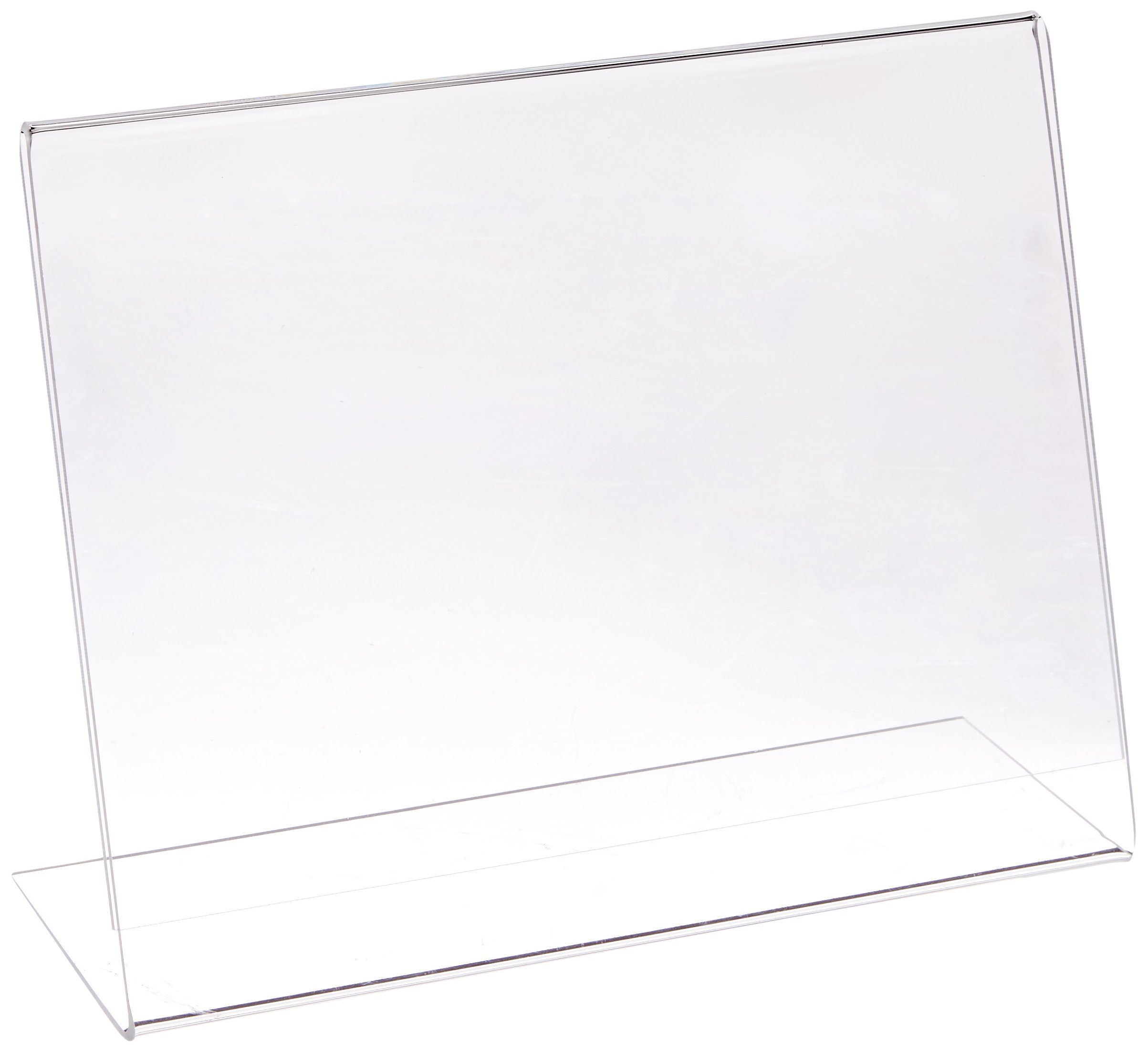 Azar Displays Acrylic L-Shaped Sign Holders, Clear - Pack of 10